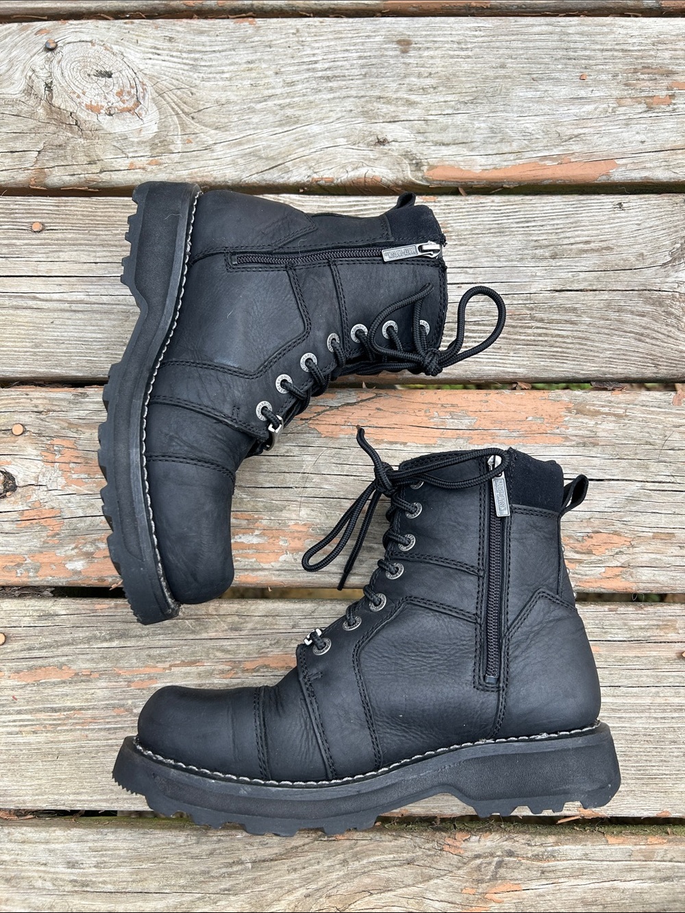 Harley-Davidson Black Women's Combat Moto Boots - Picture 3 of 8